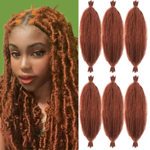 Vista 37 de Cabello para trenzar de 10 pulgadas para locs suaves sintéticos, trenzas de ganchillo Passion Spring Cuban Twist Hair Butterfly Loc Marley Twist