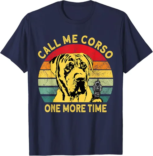 Vista 29 de Canary Dog Dad Call Me Corso Once More Perro Presa Canario Camiseta, Negro