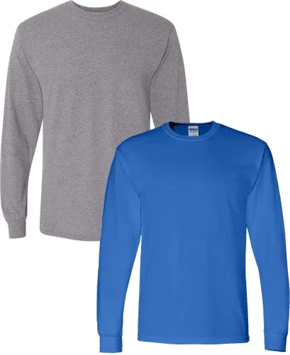 Vista 30 de Gildan - Camiseta DryBlend de manga larga para adulto, estilo G8400, paquete de 2