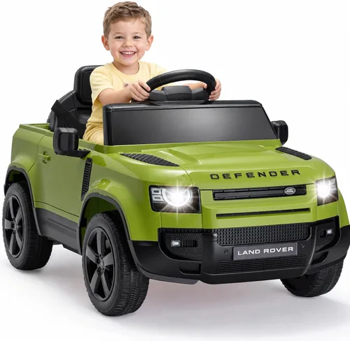 Vista 9 de Land Rover Ride On Car con licencia de 12 V para niños a partir de Verde
