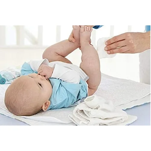 Vista 7 de Baby Organic - Almohadillas secas grandes, 100% algodón, cuadrados para el cuidado del bebé (120 unidades)