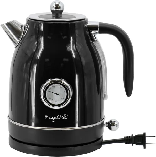 Vista 2 de MegaChef Tetera eléctrica de 1.7 litros y tostadora de 2 rebanadas (Negro)