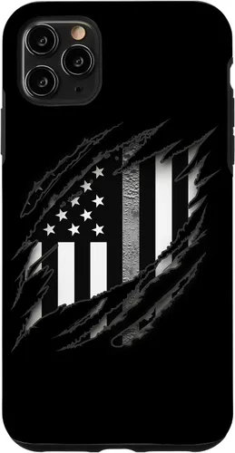 Vista 13 de Correctional Correctional Officers Silver Line - Carcasa para iPhone 16 con la bandera estadounidense