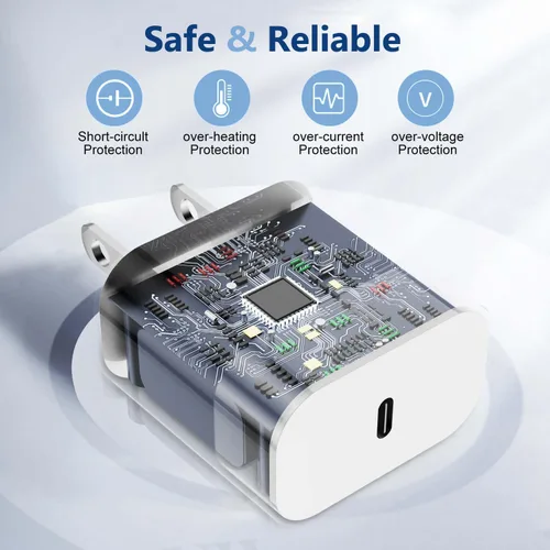 Vista 3 de Carga rápida para cargador de Apple Watch, paquete de 2 bloques de cargador PD USB C Fast iWatch con cable inalámbrico magnético de 6 pies