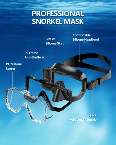 Vista 2 de WSTOO Adults Swim Goggles with Nose Cover to Prevent Water Inhaling, Anti-Fog Swimming Mask for Youth Men Women