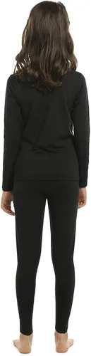 Vista 4 de Conjunto de ropa interior térmica para niñas con tejido polar térmico en parte superior e inferior