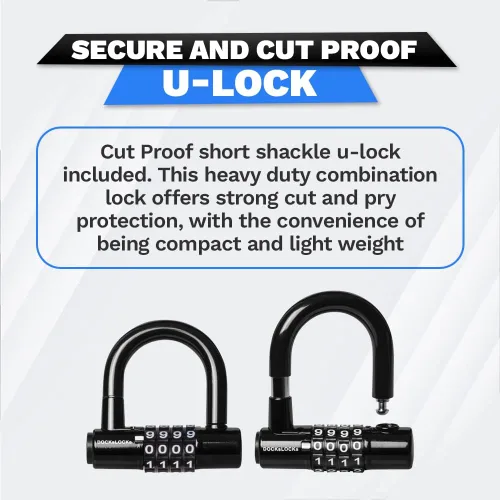 Vista 3 de DocksLocks Juego de candado de cable de seguridad (5 pies a 25 pies de longitud) – Resistente a la intemperie, extremos en bucle, en espiral