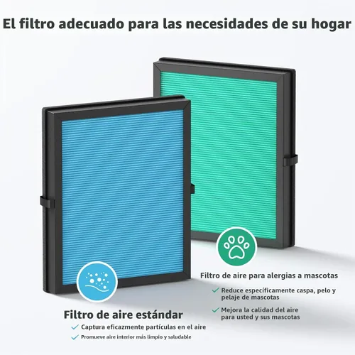 Vista 4 de 2-Pack MK04 Replacement Filter for Aroeve MK04 AP04 MG04JH Air Purifier Azul 2 Pack