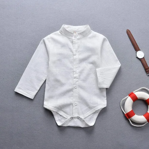 Vista 3 de Unutiylo Ropa de bebé para caballero, overol para niños pequeños, pantalones con tirantes y mameluco