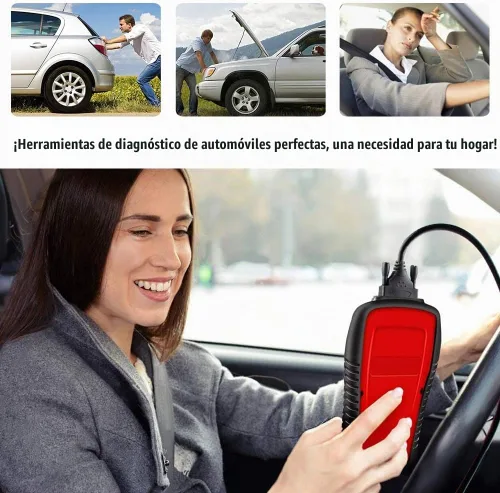 Vista 5 de KONNWEI KW808 Auto OBDII Lector de Códigos con Pantalla Grande de 2.8" OBD2 Escáner con Funciones Completas de Herramienta de Escaneo Diagnóstico