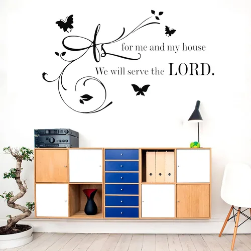 Vista 3 de Calcomanías de pared con versículo bíblico, decoraciones para dormitorio, calcomanías de vinilo para sala de estar, baño, dormitorio, citas