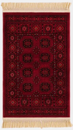 Vista 2 de Unique Loom Tekke Collection - Alfombra de área - Khabour (2' x 3' 1" Rectángulo Rojo/Negro)
