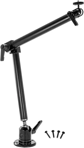 Vista 2 de ARKON Mounts Soporte de cámara con base de taladro resistente con brazo de 22 pulgadas Ajuste universal de cámara Base de taladro fuerte Brazo