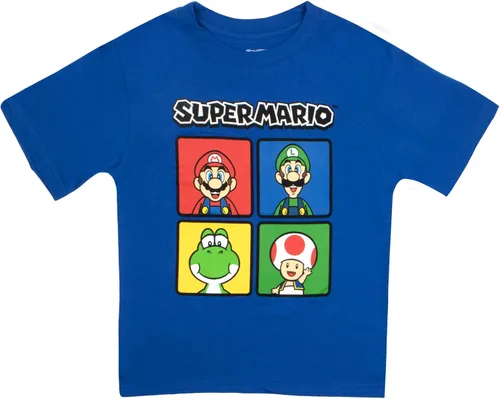 Vista 3 de Nintendo Super Mario - Paquete de 2 sudaderas con capucha y camiseta para niños Super Mario con capucha