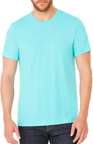 Vista 3 de BELLA+CANVAS Camiseta de cuello redondo para hombre mezcla triple oliva