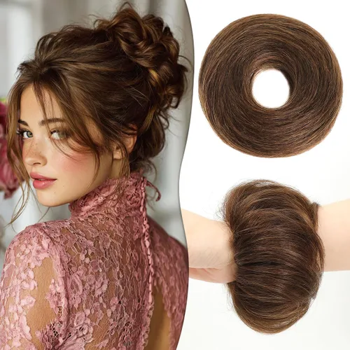Vista 8 de 2 piezas de cabello humano real, color negro natural Negro (Natural Black)