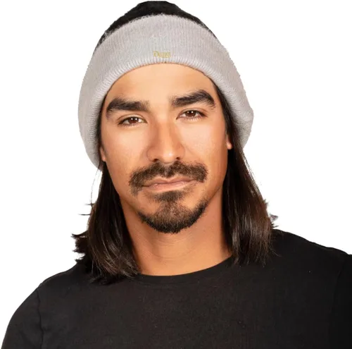 Vista 2 de DAVLINA, Reversible 2 in 1 Alpaca Wool Brushed Beanie. Soft and Warm and Unique