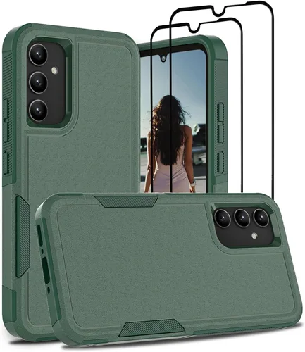 Vista 274 de Jeylly Compatible con Samsung Galaxy A22 5G Funda, Funda Samsung A22 5G con 2pcs protectores de pantalla de vidrio templado