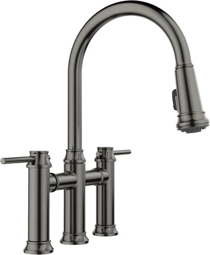 Vista 7 de Empressa - Grifo de puente desplegable (1.5 GPM, color negro mate)