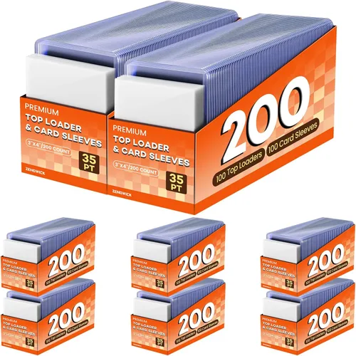 Vista 11 de 200 fundas para tarjetas, cargadores superiores de plástico duro de 3 x 4