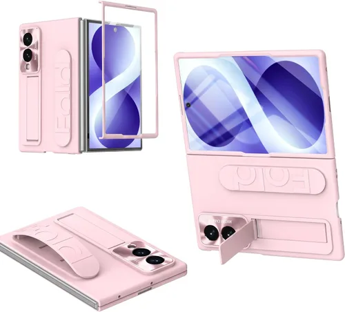 Vista 17 de Funda para Samsung Galaxy Z Fold 8 Ultra Protect con soporte de pulsera, pantalla integrada y protección de lente a prueba de golpes, protección