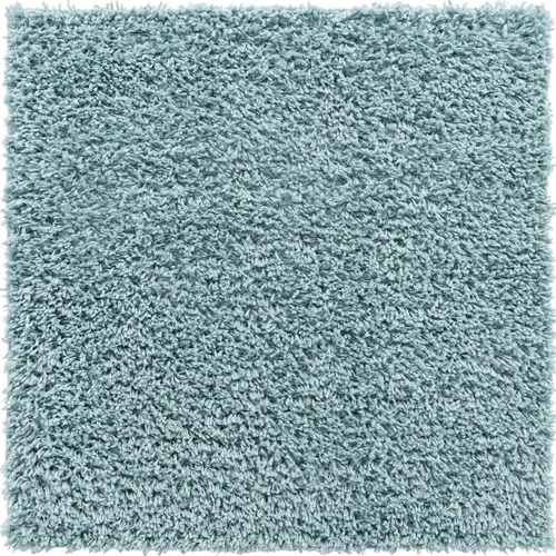Vista 9 de Unique Loom Davos Shag Collection - Alfombra de área, color liso (3 pies 3 pulgadas, cuadrada, aguamarina)