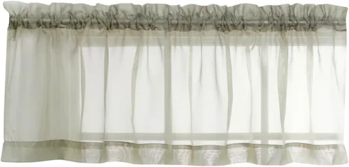 Vista 57 de Stylemaster Elegance Cenefa recta de gasa transparente, 60 x 14 pulgadas, color dorado