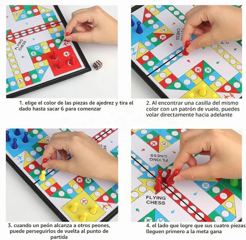 Vista 6 de Andux Juego de mesa portátil plegable magnético de ajedrez volador CXYXQ-03