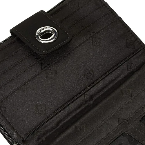 Vista 4 de Vera Bradley Cartera de microfibra Turnlock para mujer con protección RFID