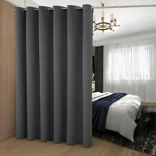 Vista 19 de BGment Cortina Oscurecedora para Puerta Corredera, Cortina Divisoria Opaca Ancha para Sala de Estar de 84 Pulgadas de Largo, Cortina Térmica de Rosa