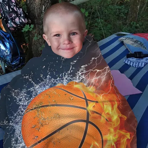 Vista 2 de Manta de baloncesto para niños y niños, manta de franela antibolitas, manta de franela deportiva suave y cálida, ropa de cama acogedora para todas