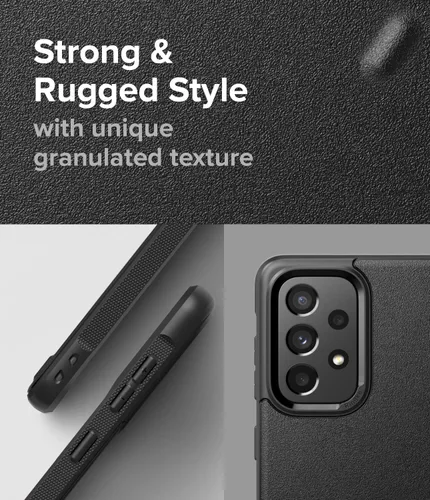 Vista 3 de Ringke Onyx Compatible with Samsung Galaxy A73 5G (2022) Case, Shockproof Rugged Heavy Duty Non-Slip Flexible TPU Cover - Black