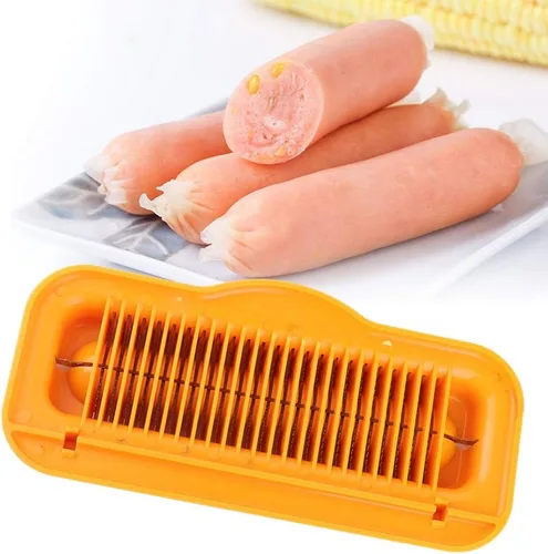 Vista 4 de Cortador de salchichas profesional para perros calientes, herramienta de cocina eficiente para perros calientes, salchichas, jamón, cortes fríos