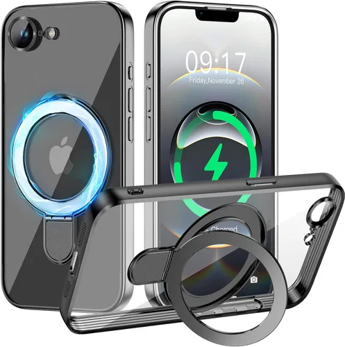 Vista 53 de Funda magnética para iPhone 14 Pro con soporte invisible [compatible con MagSafe] [protector completo de lente de cámara]