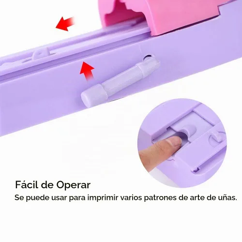Vista 5 de Sonew Impresora de patrón de arte de uñas, máquina de impresión profesional de patrón de bricolaje, estampadora, impresora de uñas, herramientas