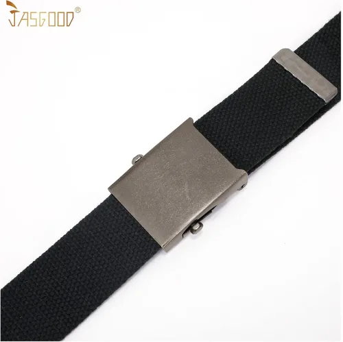 Vista 3 de JASGOOD 3 Pack Unisex-Adult Military Web Belt Canvas Web Belt for Men Adjustable Cloth Fabric Belt with Metal Buckle