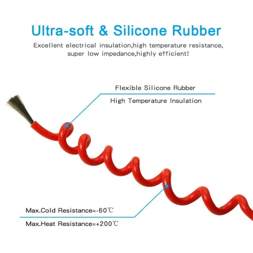 Vista 5 de BNTECHGO Carrete de alambre de silicona calibre 10 de 25 pies, alambre de cobre estañado trenzado de 10 AWG, color azul flexible