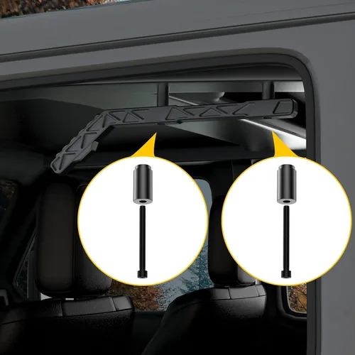 Vista 4 de Asas de agarre de barra trasera compatibles con Wrangler JK 2/4 puertas 2007-2018 Auto Buero Asas de agarre traseras de aluminio sólido