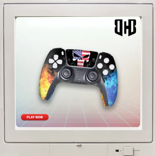 Vista 7 de American Warriior Custom PS-5 Controller Wireless compatible with Play-Station 5 Console by BCB Controllers Proudly Customized in USA with