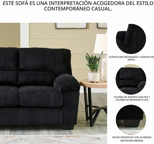 Vista 5 de Signature Design by Ashley Sofá biplaza, sin ensamblaje de 63 pulgadas