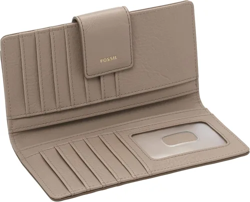 Vista 4 de Fossil - Cartera de piel Logan con lengüeta de bloqueo de interferencia de radiofrecuencia, para mujer
