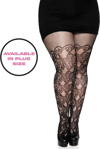 Vista 7 de Leg Avenue Medias de encaje de red vintage para mujer
