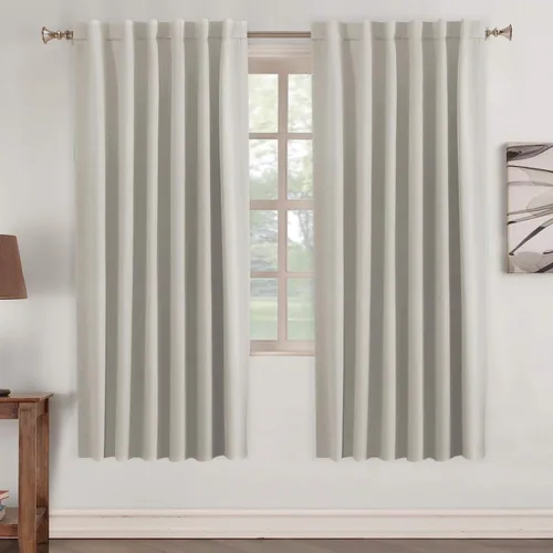 Vista 124 de Turquoize Cortinas Opacas con Aislamiento Térmico Paneles de Tratamiento de Ventanas con Bolsillo para Barra Paneles de Ventana para Ventanas