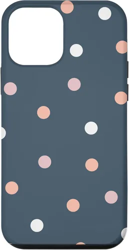 Vista 15 de iPhone 16 Polka Dot Gris Pastel Colorido, Mujeres Y Niñas Funda De Lunares