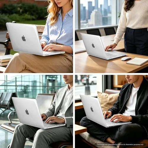 Vista 8 de MOSISO - Funda compatible con MacBook Neo de 13 pulgadas 2026 A3404 A18 Pro Chip Cristal transparente