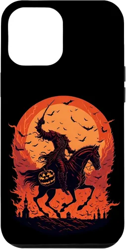 Vista 26 de Halloween Scary Pumpkin Headless Horseman Case for iPhone 17