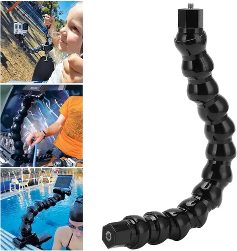 Vista 2 de Fydun Soporte flexible de brazo de 12 secciones, abrazadera de flexión de mordazas monopod con tornillo de 1/4 pulgadas para montar a caballo