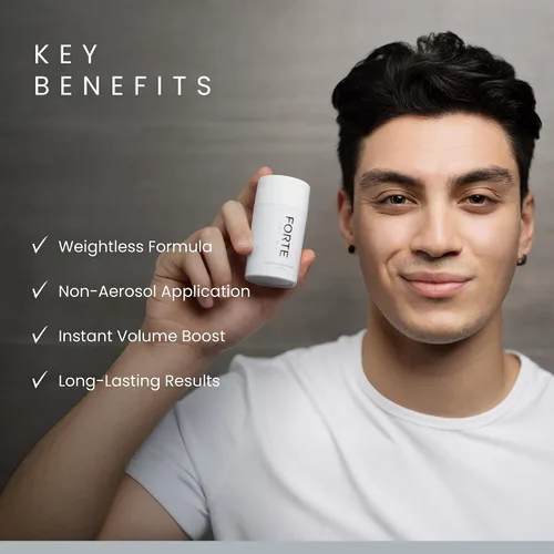 Vista 6 de Polvo para textura de cabello de la serie Forte, Volumizador para cabello fino Productos voluminizadores para hombres (0.1 oz)
