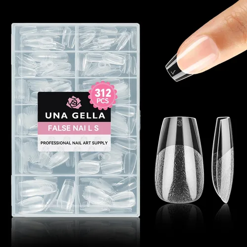 Vista 30 de UNA GELLA Pegamento de uñas de gel 6 en 1 para puntas de uñas transparentes
