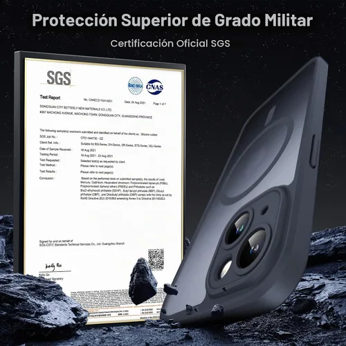 Vista 4 de TOCOL - Funda magnética para iPhone 13, protección completa mejorada para la cámara, compatible con Magsafe, protección contra caídas, cubierta